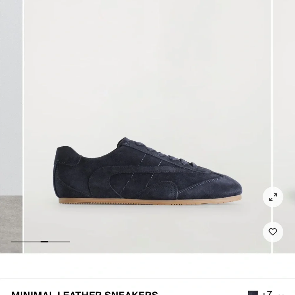 COS Navy Suede Minimal Athletic Sneakers